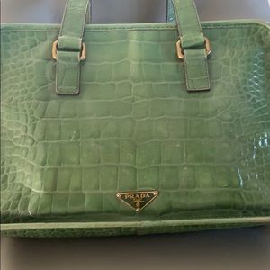 Vintage Prada Green Crocodile bag